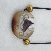 Antique tibetan chinese himalayan carving agate pendent amulet bead #36