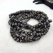 Lot 2 old tibetan carving yak bone necklace tribal decorated beads strands #b7