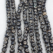 Lot 2 old tibetan carving yak bone necklace tribal decorated beads strands #b7