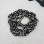 Lot 2 old tibetan carving yak bone necklace tribal decorated beads strands #b7