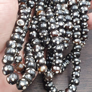 Lot 3 old tibetan carving yak bone necklace tribal decorated beads strands #b9