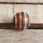 Eta-4 antique tibetan etched agate bead decorated carnelian beads