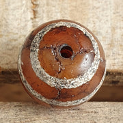 Eta-4 antique tibetan etched agate bead decorated carnelian beads