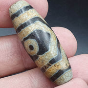 Himalayan indo tibetan old agate pure 3 eyes dzi amulet pendant bead