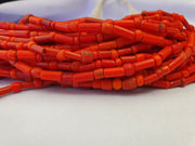Ancient Red Glass Beads Necklace: Jewelry Making Supply