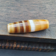 Antique Old Yemeni, Banded Agate Bead, Rare Pattern - Made In Germany | Natural Haqeeq Amulet | 150-200 Years