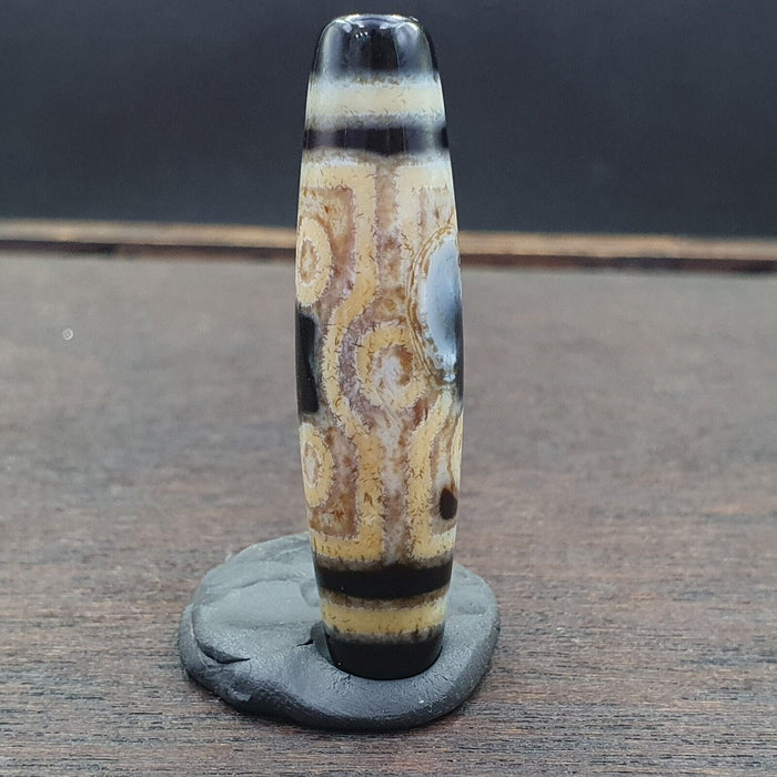 Tibetan Agate Eyes Stone Dzi Bead Amulet