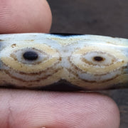 Tibetan agate eyes stone dzi bead amulet