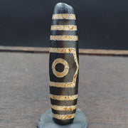 Indo Tibetan Agate Dzi Bead Amulet - 3 Eye Design