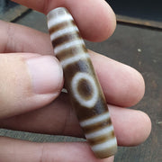 Agate 2 eyes tibetan nepalese dzi bead pendant agate dzi bead amulet