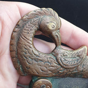 Antique nuts cutter brass bird bronze peacock