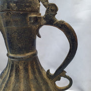 Antique bronze jug hand carved museum quality unique tea pot