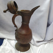 19th c antique bronze copper jug hand carved museum quality unique tea pot