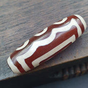 Antique himalayan indo tibetan central asian etched agate bead