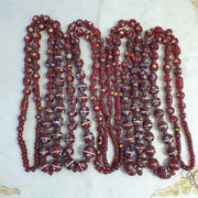 Skunk Trade Beads, Thousand Eyes Strand Necklace | Glass Venetian Inspired, Mid 20th Century | 36 Inches
