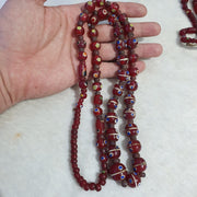 Skunk Trade Beads, Thousand Eyes Strand Necklace | Glass Venetian Inspired, Mid 20th Century | 36 Inches