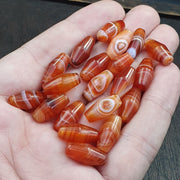 Lot 20 agate himalayan taiwanese red agate natural eye bead rd-l-20