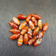Lot 20 agate himalayan taiwanese red agate natural eye bead rd-l-20