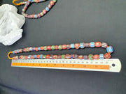 Multi color beads chevrons venetian glass beads african necklace 11-12mm.