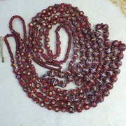 Skunk Trade Beads, Thousand Eyes Strand Necklace | Glass Venetian Inspired, Mid 20th Century | 36 Inches