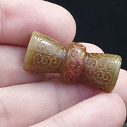 Early chinese green jade bead pendant  haitian jade certificate provided-2463