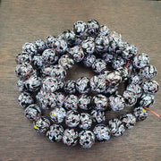 Vintage Venetian Inspired Beads, Unique Pattern Beaded Strand, African Trade Necklace | Glass | 17-18mm