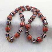 Vintage chevron venetian style multilayers glass beads necklace nc-808