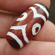 Antique himalayan indo tibetan central asian etched agate bead agt-1