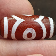 Antique himalayan indo tibetan central asian etched agate bead agt-1