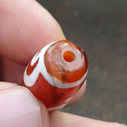 Antique himalayan indo tibetan central asian etched agate bead agt-3
