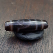 Tibetan nepalese 2 eyes antique agate stone dzi bead amulet hq-a-7