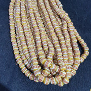 Vintage Venetian Inspired Millefiori Aventurine Beads Necklace | Glass Strand | 10mm, 22 Inches