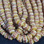 Vintage Venetian Inspired Millefiori Aventurine Beads Necklace | Glass Strand | 10mm, 22 Inches