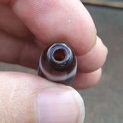 Vintage agate himalaya tibetan double tasso dzi bead amulet