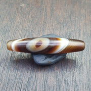 Antique yemeni middle eastern agate eyes patterns suleimani agate bead