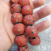 Art deco vene beautiful murano moretti millefiori mosaic glass beads