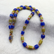 Vintage chevron venetian style multilayers glass beads necklace nc-802