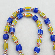 Vintage chevron venetian style multilayers glass beads necklace nc-802