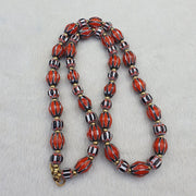 Vintage chevron venetian style multilayers glass beads necklace nc-808