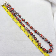 Vintage chevron venetian style multilayers glass beads necklace nc-808