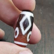 Antique himalayan indo tibetan central asian etched agate bead agt-6