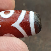 Antique himalayan indo tibetan central asian etched agate bead agt-1