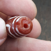 Antique himalayan indo tibetan central asian etched agate bead agt-2