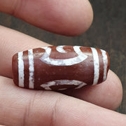 Antique himalayan indo tibetan central asian etched agate bead agt-2