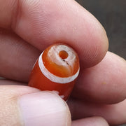 Antique himalayan indo tibetan central asian etched agate bead agt-3