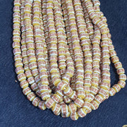 Vintage Venetian Inspired Millefiori Aventurine Beads Necklace | Glass Strand | 10mm, 22 Inches