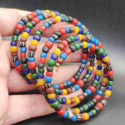 Vintage glass beads antique style multilayer bracelet #br-22.