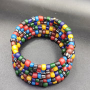 Vintage glass beads antique style multilayer bracelet #br-22.
