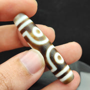Old Indo Tibetan Agate Dzi Bead Amulet - 3 Eye Design