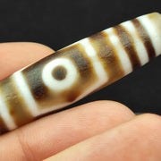 Old Indo Tibetan Agate Dzi Bead Amulet - 3 Eye Design